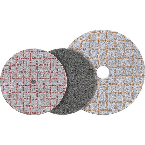 WALTER Surface Technologies - 6" Diam, 1" Face Width, 1" Center Hole, Fine Grade, Silicon Carbide Deburring Wheel - Unitized, Medium Grade, 7,500 RPM - Eagle Tool & Supply