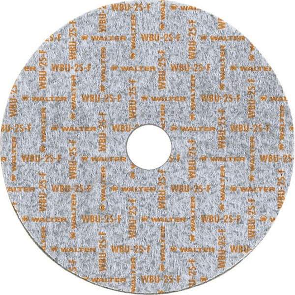 WALTER Surface Technologies - 6" Diam, 1/2" Face Width, 1" Center Hole, Fine Grade, Silicon Carbide Deburring Wheel - Unitized, Soft Grade, 5,000 RPM - Eagle Tool & Supply