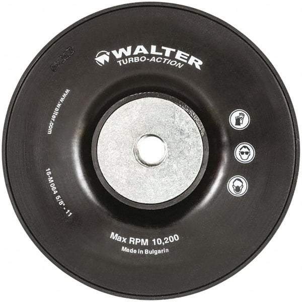 WALTER Surface Technologies - 6" Diam Disc Backing Turbo Backing Pad - 10,200 RPM - Eagle Tool & Supply