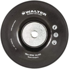 WALTER Surface Technologies - 6" Diam Disc Backing Turbo Backing Pad - 10,200 RPM - Eagle Tool & Supply