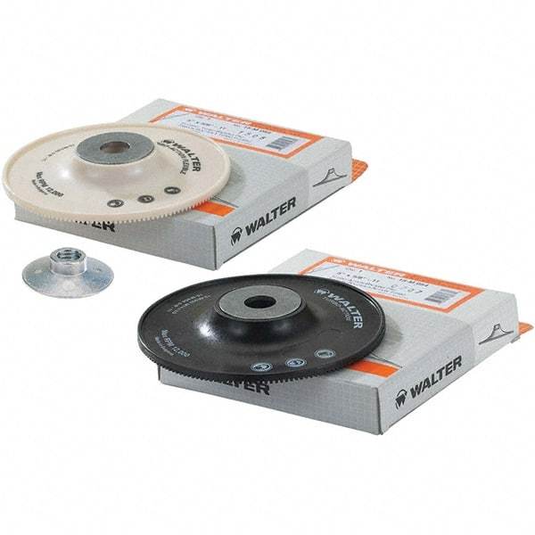 WALTER Surface Technologies - 7" Diam Disc Backing Turbo Backing Pad - 8,600 RPM - Eagle Tool & Supply