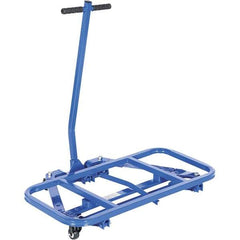 Vestil - 600 Lb Capacity 33" OAH Desk Mover - Removable Handle, Steel, Swivel Caster Wheels - Eagle Tool & Supply