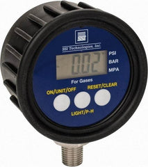 SSI Technologies - 2-1/2" Dial, 1/4 Thread, 0-1,000 Scale Range, Pressure Gauge - Lower Connection Mount, Accurate to 1% of Scale - Eagle Tool & Supply