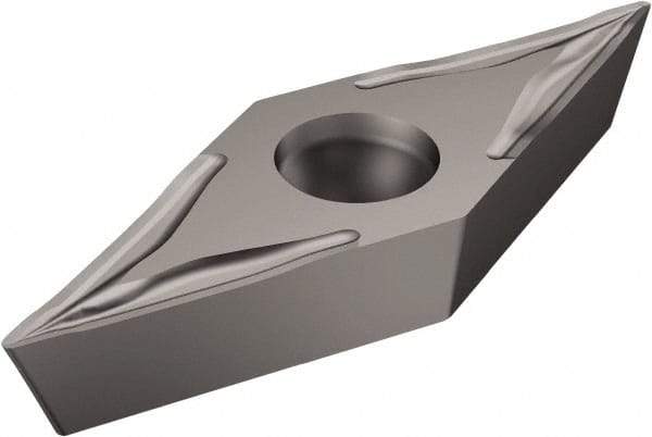 Sandvik Coromant - VCGT2203 UM Grade H13A Carbide Turning Insert - Uncoated, 35° Diamond, 3/8" Inscr Circle, 1/8" Thick, 0.1mm Corner Radius - Eagle Tool & Supply