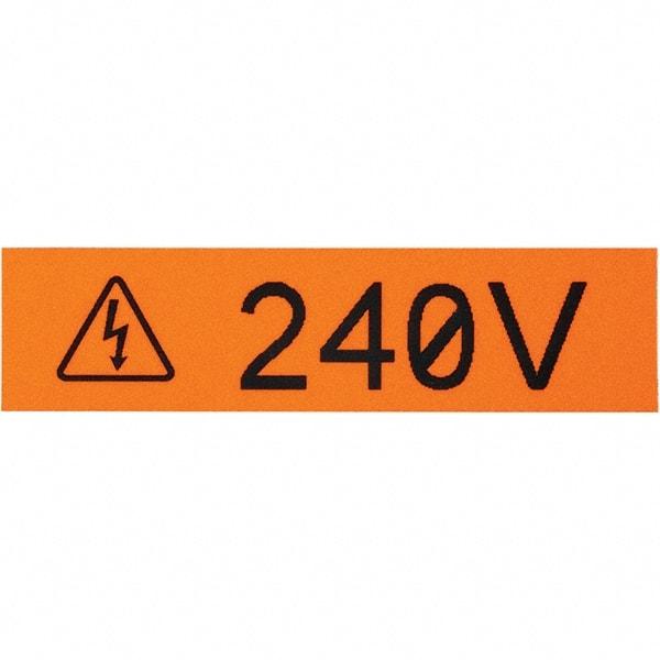 Panduit - 7,600mm Long x 1" Wide, Vinyl, Preprinted Tape Refills - White Background, Self Adhesive, Character 6 - Eagle Tool & Supply