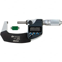 Mitutoyo - Electronic Outside Micrometers Type: Coolant-proof Minimum Measurement (Decimal Inch): 1.0000 - Eagle Tool & Supply