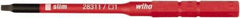 Wiha - 4mm Drive, #1 Square Screwdriver Bit - 75mm OAL - Eagle Tool & Supply