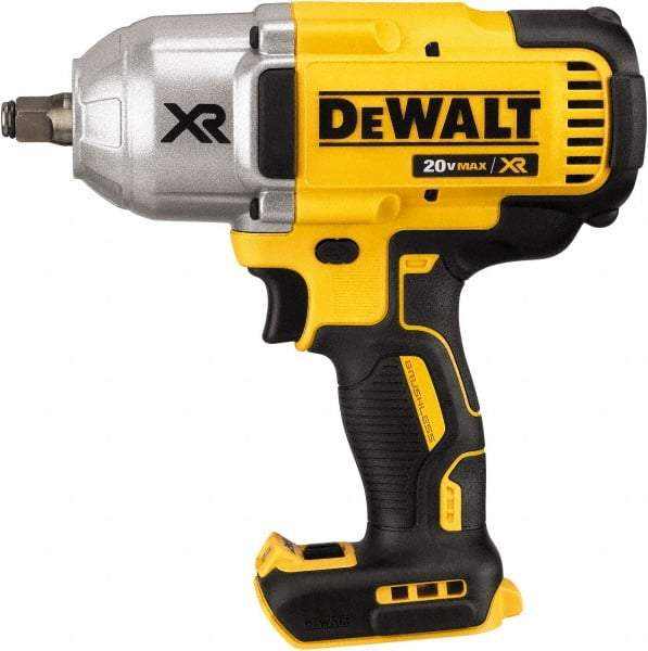 DeWALT - 1/2" Drive 20 Volt Mid-Handle Cordless Impact Wrench & Ratchet - 1,900 RPM, 0 to 2,400 BPM, 700 Ft/Lb Torque, Lithium-Ion Batteries Not Included - Eagle Tool & Supply