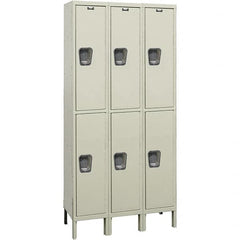 Hallowell - 6 Door, 2 Tier, Premium Wardrobe Lockers - Eagle Tool & Supply