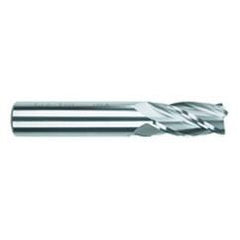 3/4 Dia. x 4 Overall Length 4-Flute .090 C/R Solid Carbide SE End Mill-Round Shank-Center Cut-TiAlN - Eagle Tool & Supply