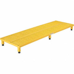 Vestil - 5" High x 24" Wide x 72" Deep, Yellow Step Stand - Steel, 500 Lb Capacity - Eagle Tool & Supply