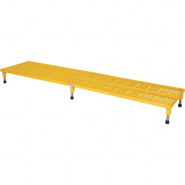 Vestil - 5" High x 24" Wide x 96" Deep, Yellow Step Stand - Steel, 500 Lb Capacity - Eagle Tool & Supply