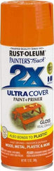 Rust-Oleum - Real Orange, Gloss, Enamel Spray Paint - 8 Sq Ft per Can, 12 oz Container, Use on Multipurpose - Eagle Tool & Supply