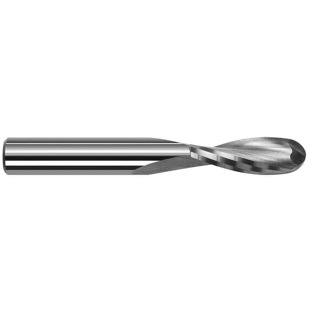 Harvey Tool - Ball End Mills; Mill Diameter (Inch): 1/16 ; Mill Diameter (Decimal Inch): 0.0625 ; Number of Flutes: 2 ; Length of Cut (Inch): 1/2 ; Length of Cut (Decimal Inch): 0.5000 ; Material: Solid Carbide - Exact Industrial Supply