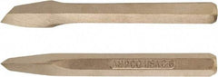 Ampco - 12" OAL x 3/4" Blade Width Nonsparking Diamond Point Chisel - 3/4" Tip - Eagle Tool & Supply