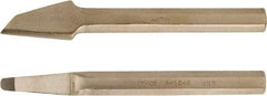Ampco - 8" OAL x 3/8" Blade Width Nonsparking Groove Chisel - 3/8" Tip - Eagle Tool & Supply