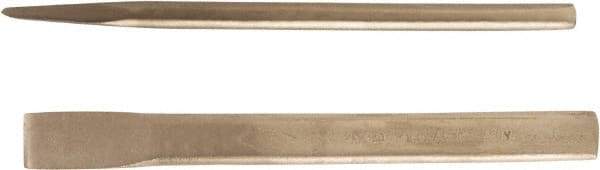 Ampco - 10" OAL x 1" Blade Width Nonsparking Oval Hand Chisel - 1" Tip - Eagle Tool & Supply