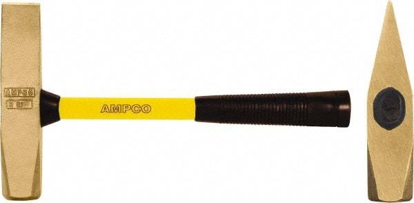 Ampco - 5 Lb Head Nonsparking Cutoff Hammer - 15" OAL, 15" Long Fiberglass Handle - Eagle Tool & Supply