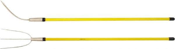 Ampco - Hay Fork with 54" Straight Fiberglass Handle - 7" Blade Width, 3 Tines, 11-1/2" Tine Length - Eagle Tool & Supply