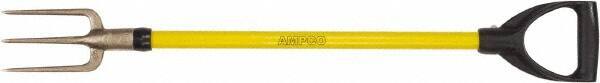 Ampco - Guncotton Fork with 29" Straight Fiberglass Handle - 4" Blade Width, 3 Tines, 5-1/4" Tine Length - Eagle Tool & Supply