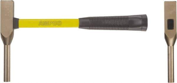 Ampco - Nonsparking Backing Out Hammer - 14" OAL, 14" Long Fiberglass Handle, 1/2" Face Diam - Eagle Tool & Supply