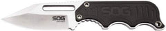 SOG Specialty Knives - 2-19/64" Long Blade, 5Cr15MoV Stainless Steel, Fine Edge, Fixed Blade Knife - 5.9" OAL, Includes Hard Molded Nylon Sheath - Eagle Tool & Supply