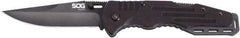 SOG Specialty Knives - 3-5/8" Blade, 8-1/4" OAL, Straight Clip Point Folding Knife - 4-5/8" Closed Length, G-10, 1 Blade, 1 Edge - Eagle Tool & Supply