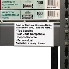 C-LINE - 5" Wide, Open Shelving Accessory/Component - Plastic, Clear Plastic Finish, 3" Long - Eagle Tool & Supply