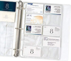 C-LINE - 10 Piece Clear Business Card/ID Protectors - 11-1/4" High x 8-1/8" Wide - Eagle Tool & Supply