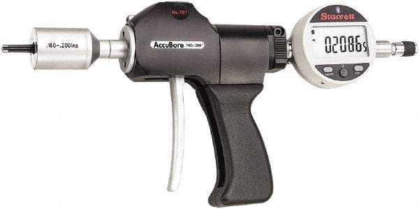 Starrett - Electronic Bore Gages Type: Pistol Grip Electronic Bore Gage Minimum Measurement (Decimal Inch): 0.1600 - Eagle Tool & Supply