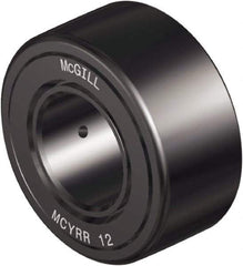 McGill - 40mm Bore, 80mm Roller Diam x 35mm Width, Steel Crowned Sealed Yoke Roller - 9,326 Lb Dynamic Load Capacity, 32mm Overall Width - Eagle Tool & Supply