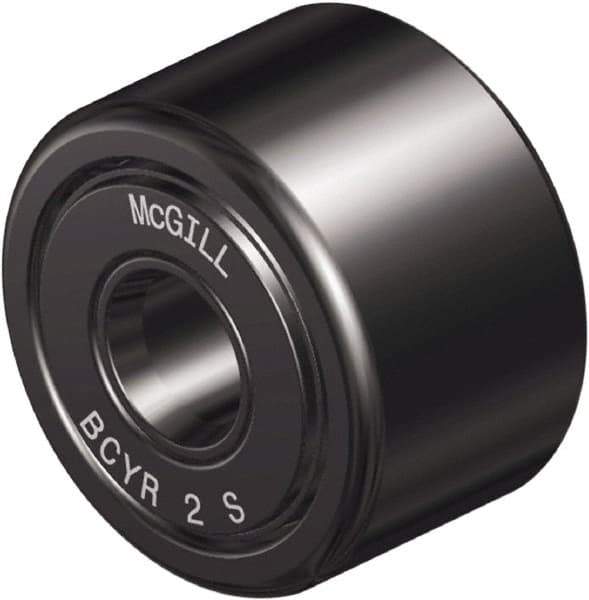 McGill - 5/16" Bore, 1" Roller Diam x 5/8" Roller Width, Steel Sealed Self-Lubricating Yoke Cam Follower with Nonmetallic Bushing - 0.69" Overall Width - Eagle Tool & Supply