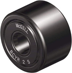 McGill - 7/16" Bore, 1-5/8" Roller Diam x 7/8" Roller Width, Steel Sealed Self-Lubricating Yoke Cam Follower with Nonmetallic Bushing - 0.94" Overall Width - Eagle Tool & Supply