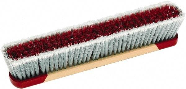 Harper Brush - 18" Medium Duty Synthetic Push Broom - 3" Bristle Length, Wood Block, Bolt-On Handle Connection, Handle Sold Separately - Eagle Tool & Supply