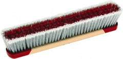 Harper Brush - 18" Medium Duty Synthetic Push Broom - 3" Bristle Length, Wood Block, Bolt-On Handle Connection, Handle Sold Separately - Eagle Tool & Supply