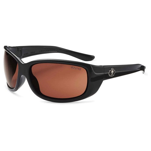 ERDA Copper Lens Black Safety Glasses - Eagle Tool & Supply