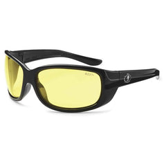 ERDA Yellow Lens Black Safety Glasses - Eagle Tool & Supply