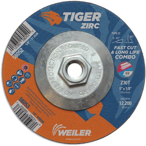 5X1/8 Z30T ZIRC T27 COMBO WHEEL - Eagle Tool & Supply