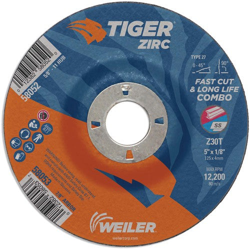 5X1/8X7/8 Z30T ZIRC T27 COMBO WHL - Eagle Tool & Supply