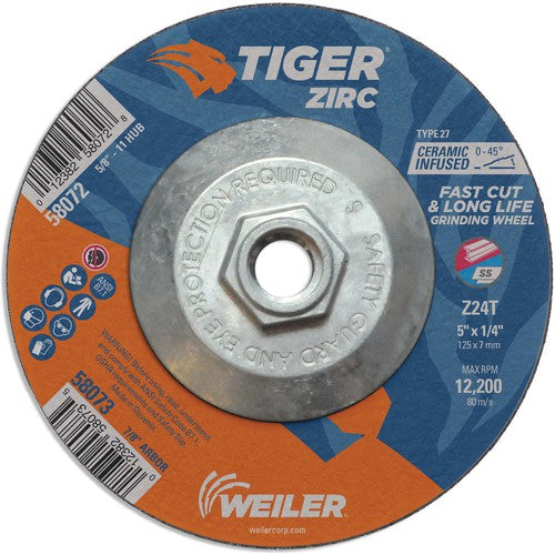5X1/4 Z24T ZIRC T27 GRIND WHEEL - Eagle Tool & Supply
