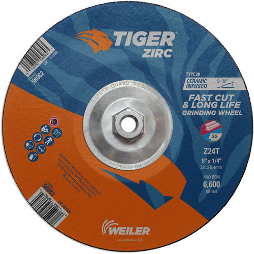 9X1/4 Z24T ZIRC T28 GRIND WHEEL - Eagle Tool & Supply
