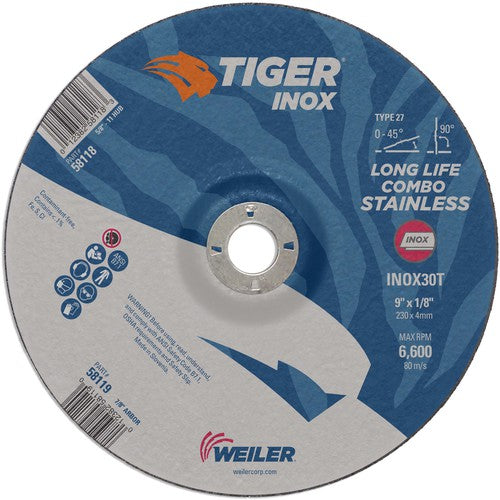 9X1/8 TIGER INOX TYPE 27 COMBO WHL - Eagle Tool & Supply