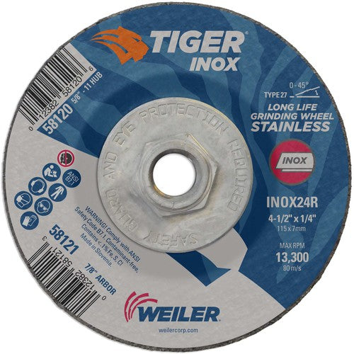 ‎4-1/2X1/4 TIGER INOX TYPE 27 - Eagle Tool & Supply
