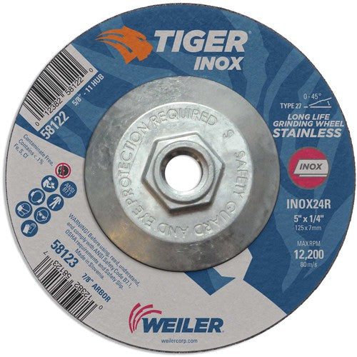 5X1/4 TIGER INOX TYPE 27 GRIND WHL - Eagle Tool & Supply