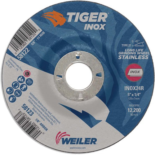 5X1/4 TIGER INOX TYPE 27 GRIND WHL - Eagle Tool & Supply