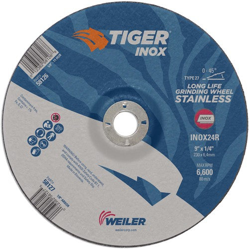 9X1/4 TIGER INOX TYPE 27 GRIND WHL - Eagle Tool & Supply