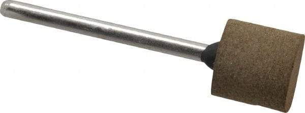 Grier Abrasives - 1/2" Max Diam x 1/2" Thick, Cylinder W185, Rubberized Point - Fine Grade, Aluminum Oxide, Mounted - Eagle Tool & Supply