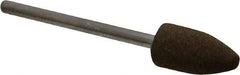 Grier Abrasives - 3/8" Max Diam x 2-1/4" Long, Cone B52, Rubberized Point - Medium Grade, Aluminum Oxide, Mounted - Eagle Tool & Supply
