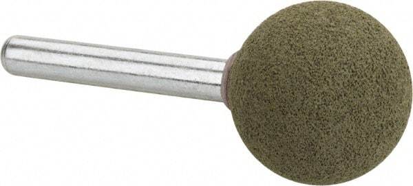 Grier Abrasives - 1" Max Diam x 2-1/4" Long, Cone A2, Rubberized Point - Coarse Grade, Aluminum Oxide, Mounted - Eagle Tool & Supply