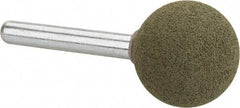 Grier Abrasives - 1" Max Diam x 2-1/4" Long, Cone A2, Rubberized Point - Coarse Grade, Aluminum Oxide, Mounted - Eagle Tool & Supply